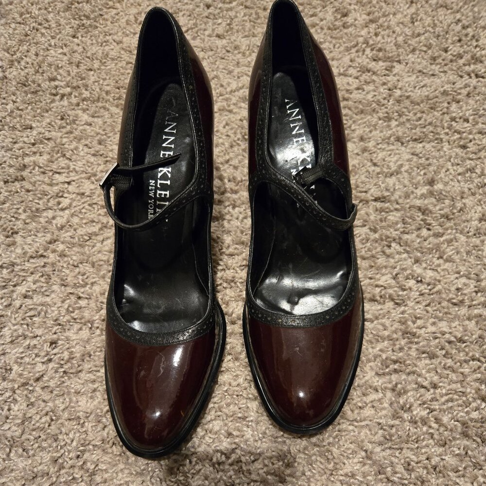 Anne Klein New York Mary Jane Heels Size 8.5, Cranberry!